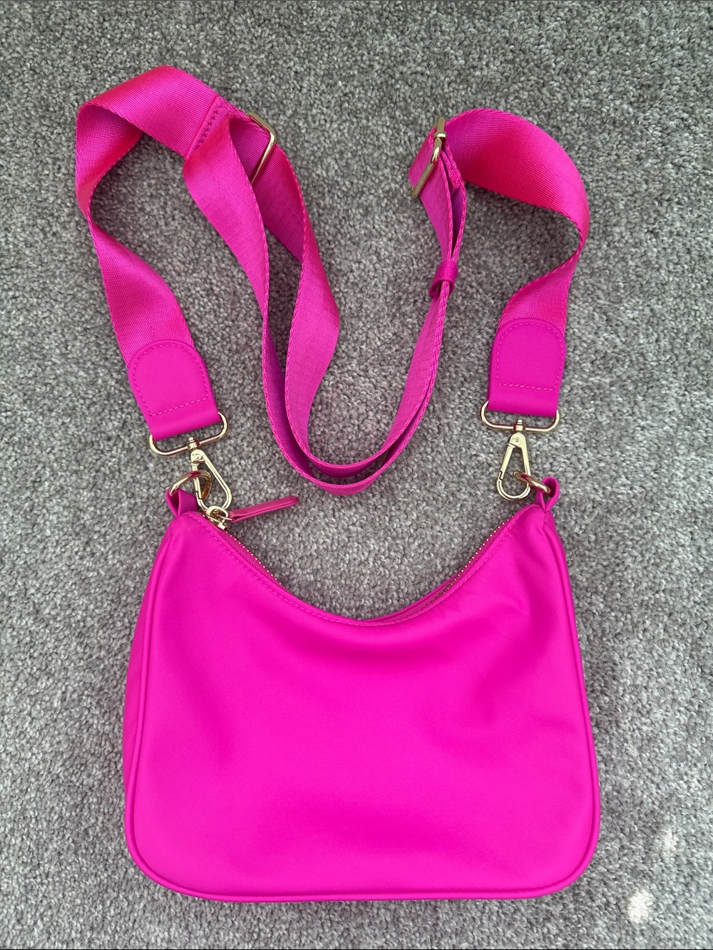 Fuschia Stoney Clover Lane Curved Crossbody Bag